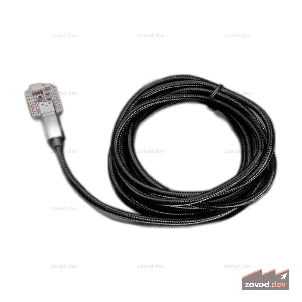Черный тканый кабель USB C — USB A — длина 2 метра