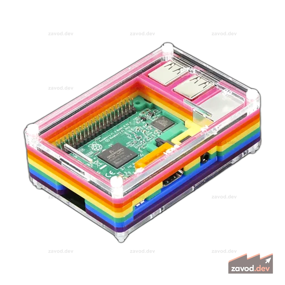 Rainbow Pibow — корпус для Raspberry Pi 2/Model B+/Pi 3