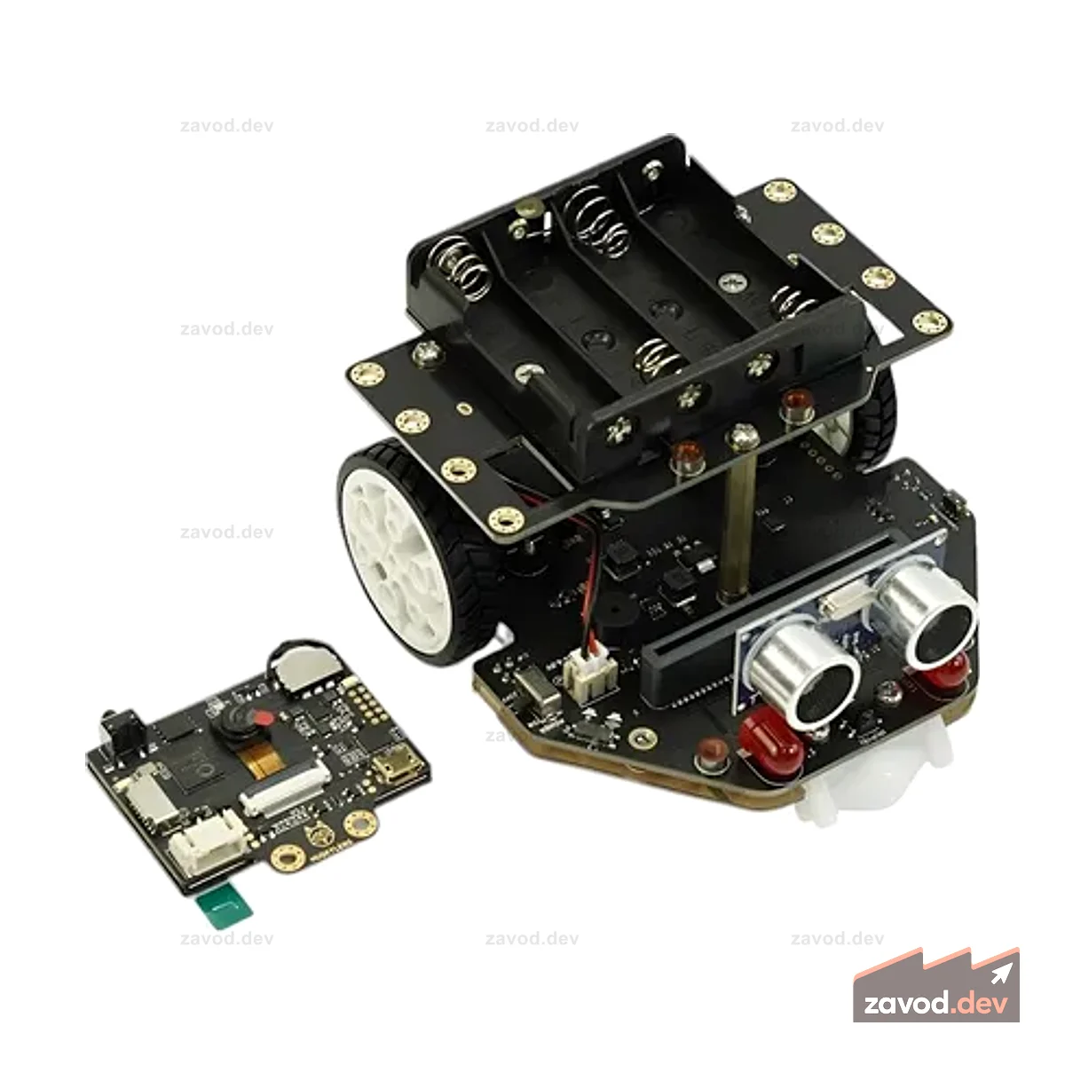 micro:Maqueen Plus V2 (никель-металлгидридная аккумуляторная батарея) с линзами HUSKYLENS