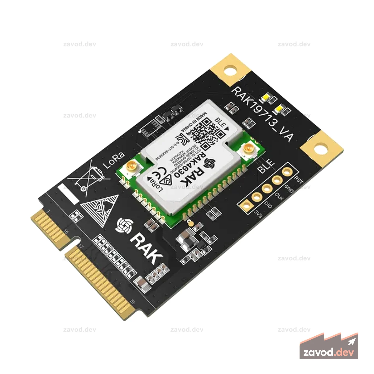 RAK19713 Модуль Mini PCIe для LoRa® | Модуль LoRaWAN® Mini PCIe для шлюзов Linux, несущих плат CM4 и промышленных ПК | RAK19713