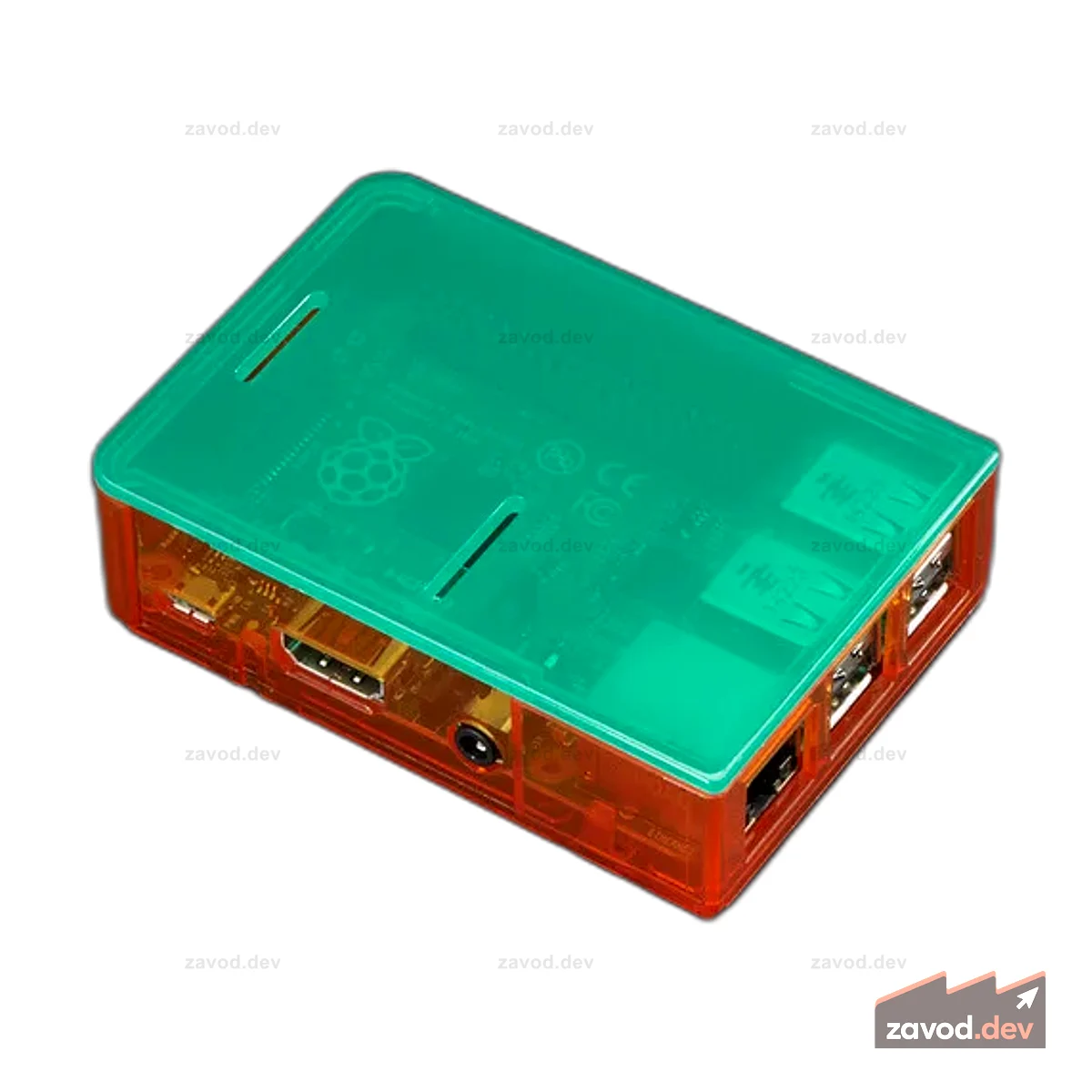 Основание корпуса Pi Model B+ / Pi 2 / Pi 3 — оранжевый