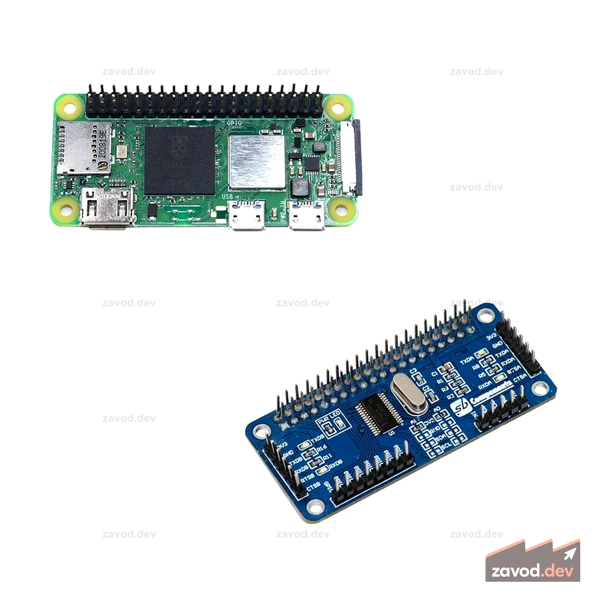 Pi Zero 2 Вт с последовательным расширением HAT