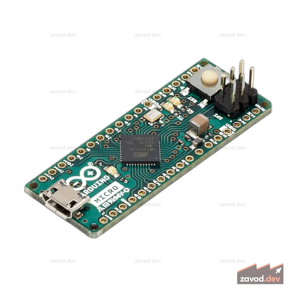 Оригинальный Arduino Micro без разъемов - A000093