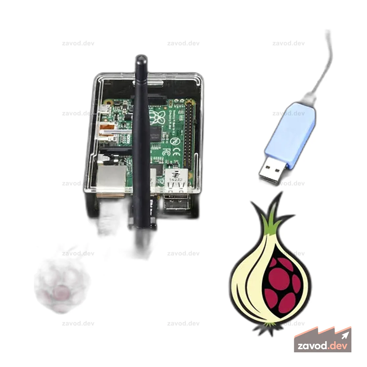 Onion Pi Pack с большой антенной — создайте прокси-сервер Tor для Raspberry Pi B+
