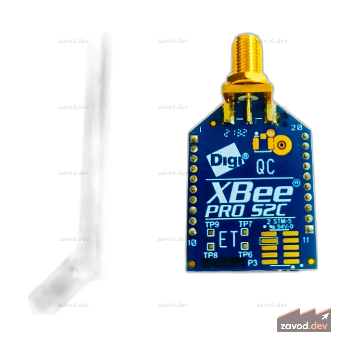 Модуль Zigbee XBee Pro S2C 802.15.4 63 мВт 3 км+ 3,2 дБи Антенна