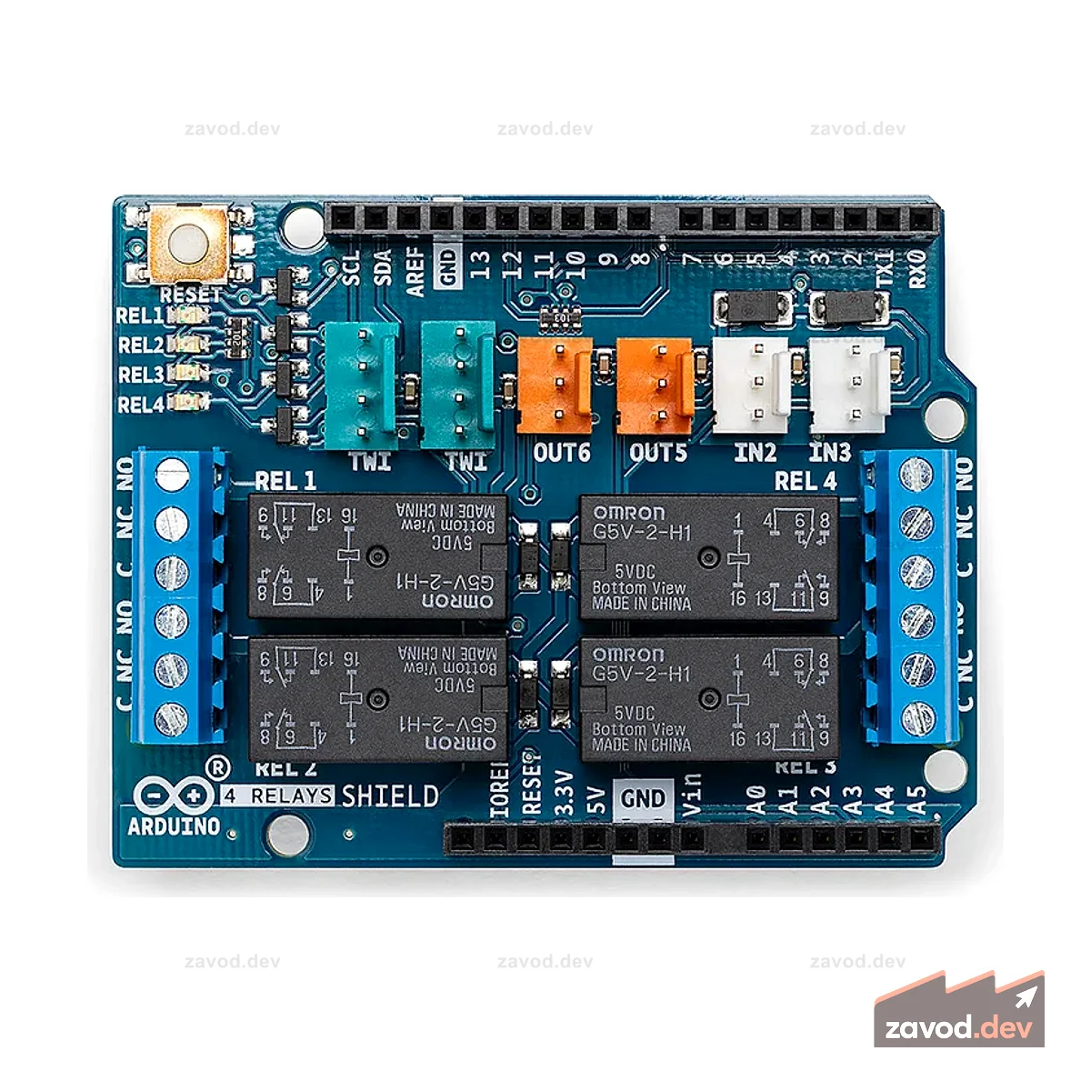Arduino 4 релейный щит