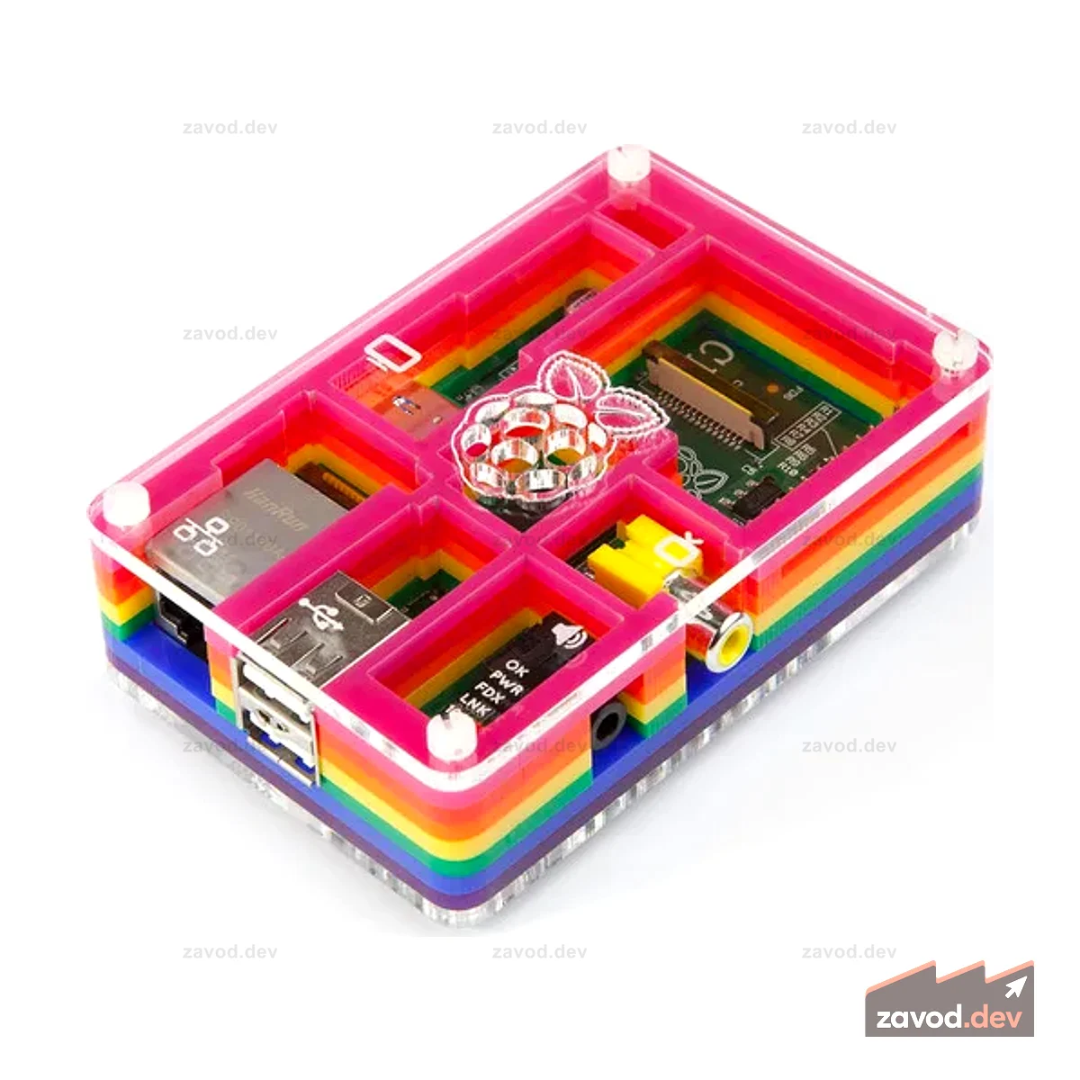 Rainbow Pibow - Корпус для Raspberry Pi Model B