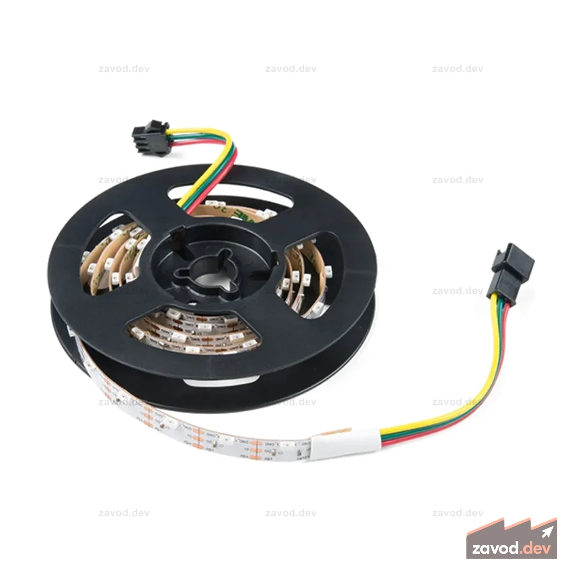 Узкая светодиодная RGB лента с боковой подсветкой - адресная, 1 м, 60 светодиодов (SK6812)