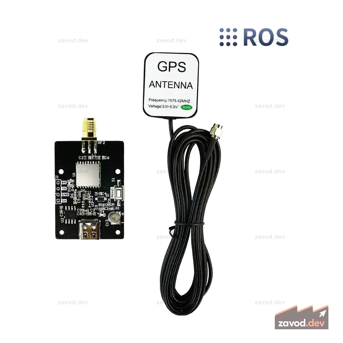 GPS-модуль Yahboom с поддержкой BDS GPS ГЛОНАСС QZSS для дронов и роботов ROS