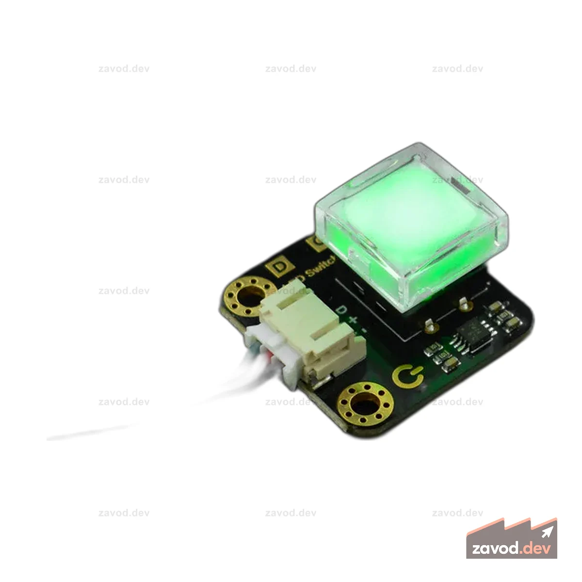 Gravity: Светодиодный переключатель для Arduino/micro:bit (Зеленый)