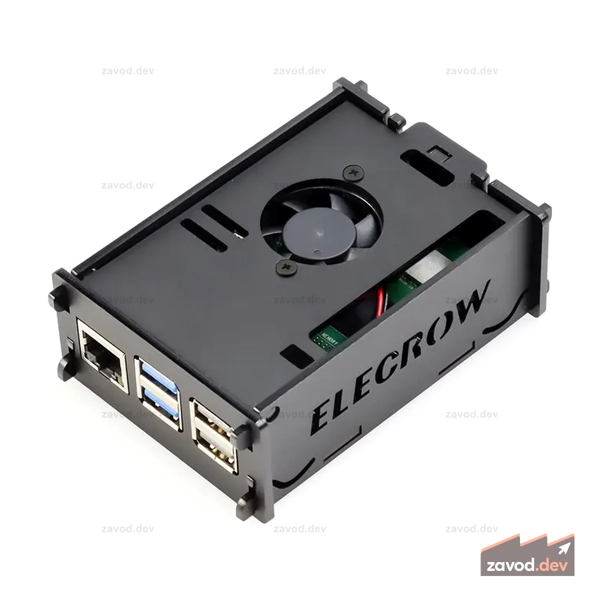 Чехол Raspberry Pi 5 с охлаждающим вентилятором Акриловый чехол для Raspberry Pi 5
