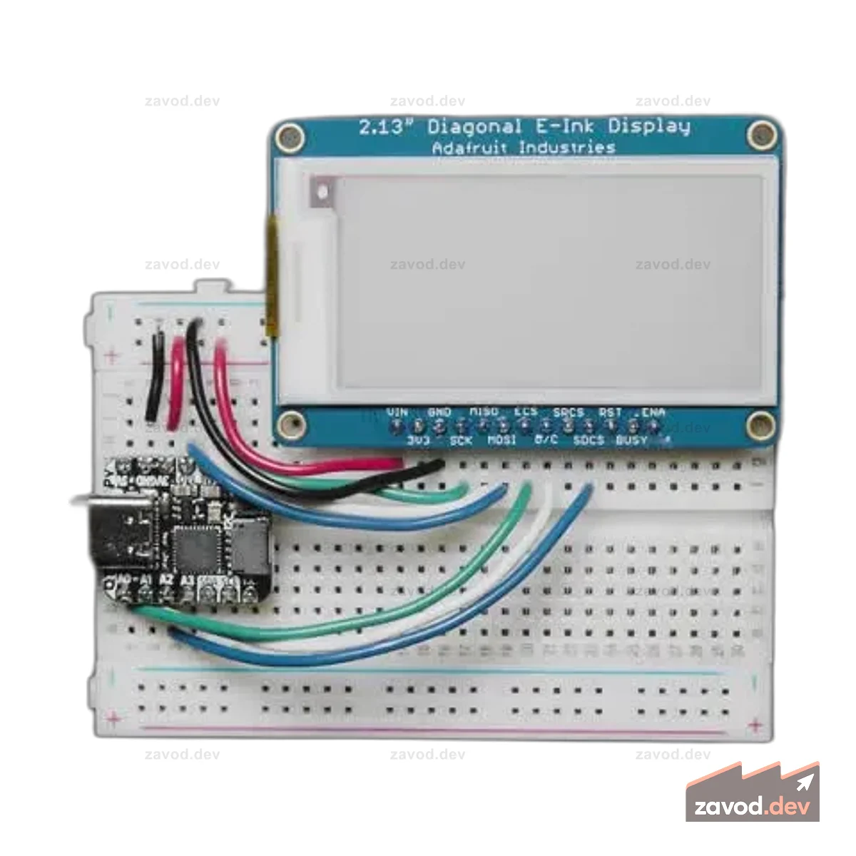 Adafruit 2,13 дюйма, 250 x 122, трехцветный дисплей на электронных чернилах/бумаге и SRAM