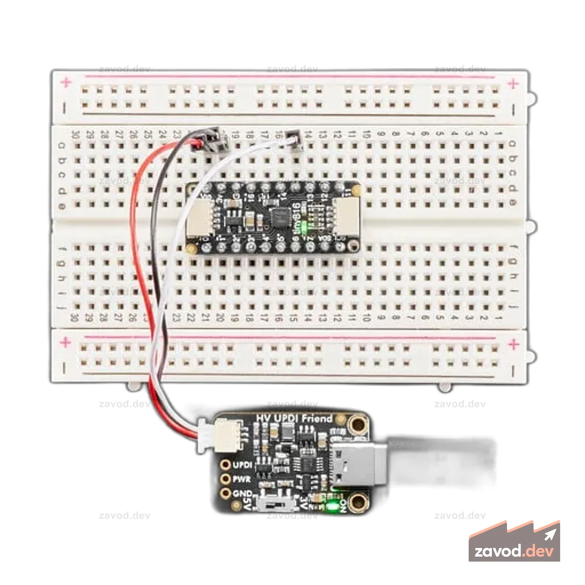 Adafruit Высоковольтный UPDI Friend - USB-программатор UPDI с последовательным интерфейсом