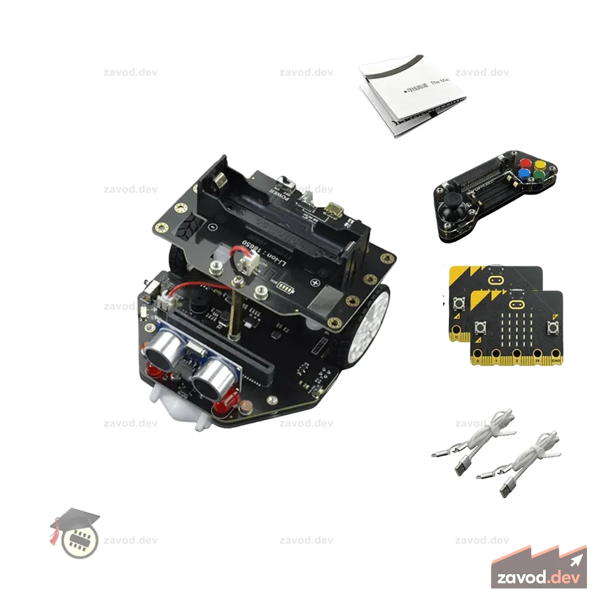 micro: Maqueen Lite(с micro:bit V2/micro:Gamepad)