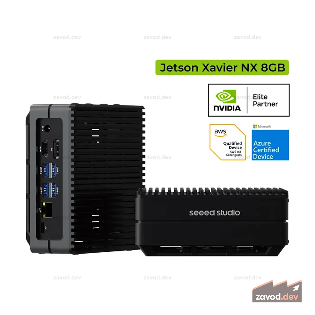 reComputer J2021 — компьютер Edge AI с NVIDIA® Jetson Xavier™ NX 8 ГБ