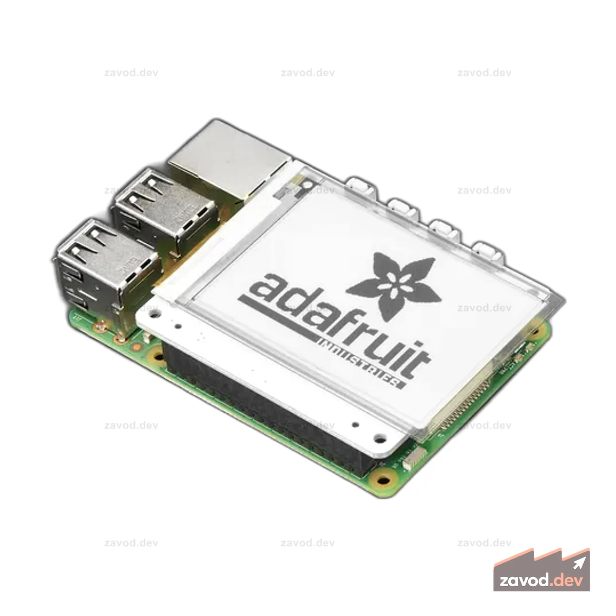 Шляпа с дисплеем eInk PaPiRus 2,7 дюйма для Raspberry Pi от Pi Supply