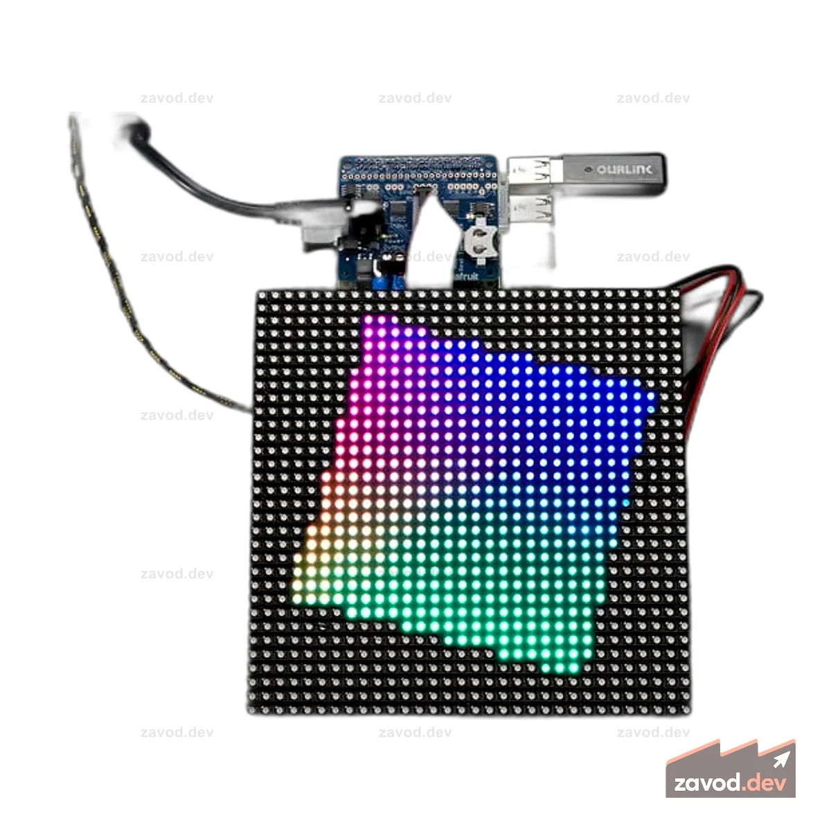 Adafruit RGB Matrix HAT + RTC для Raspberry Pi — мини-комплект