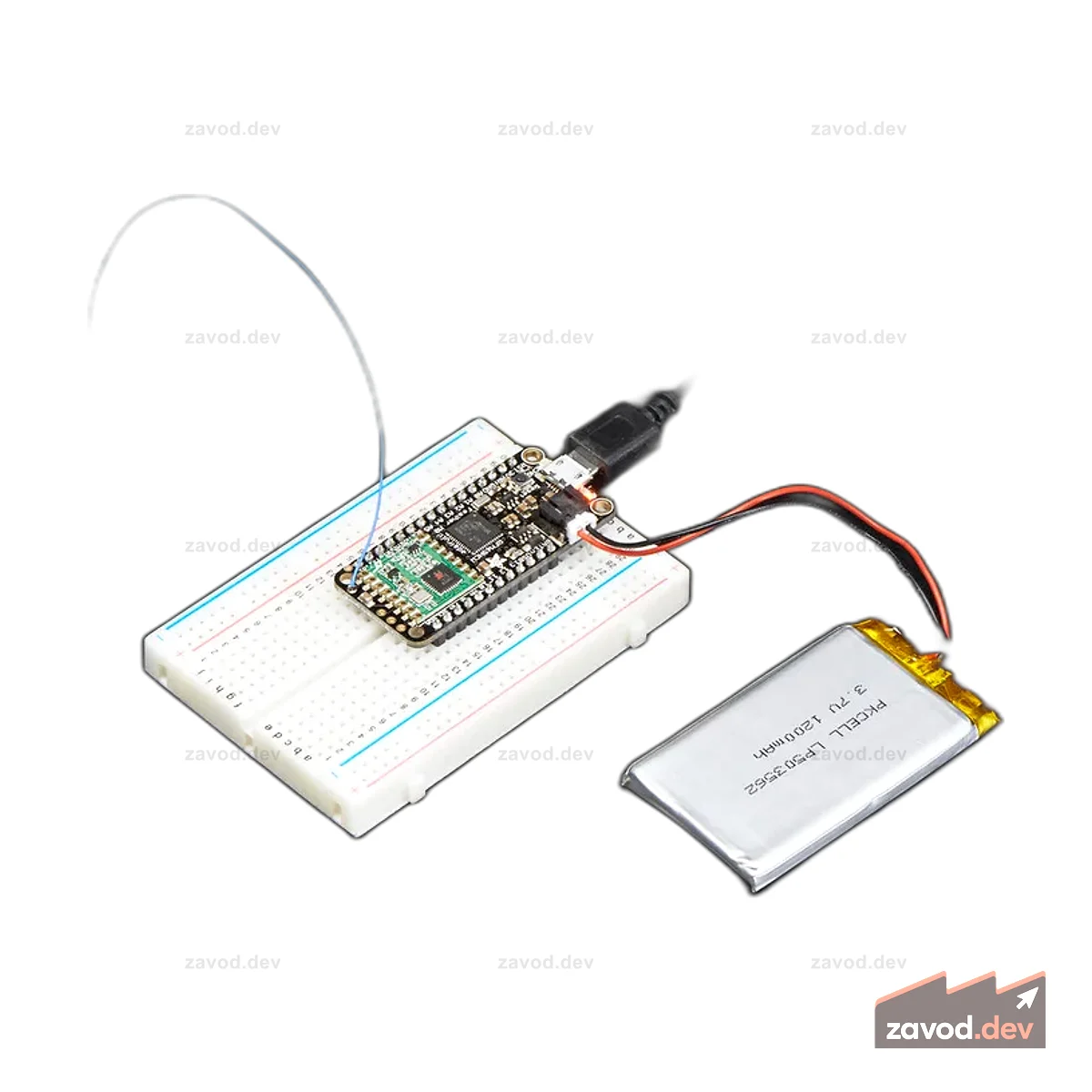 Пакетная радиосвязь Adafruit Feather M0 RFM69HCW - 433 МГц RadioFruit