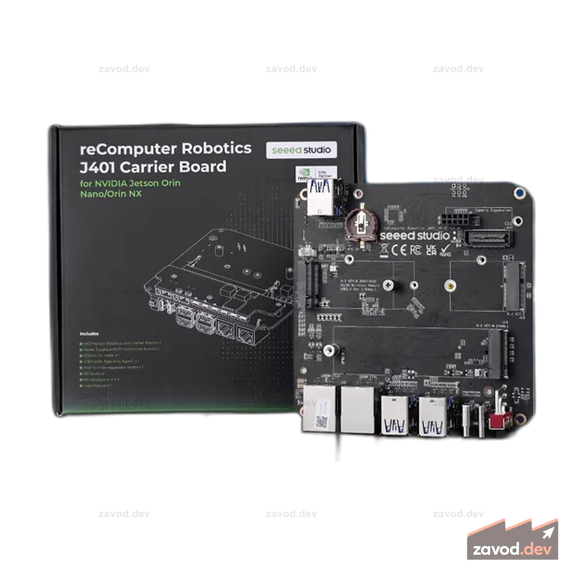 reComputer Robotics J401 для Jetson Orin Nano/Orin NX