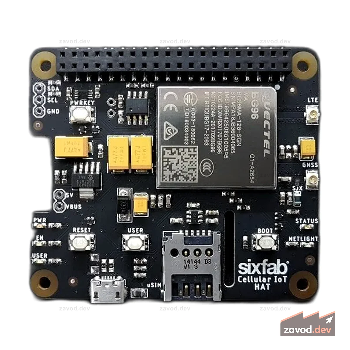 Шляпа Raspberry Pi Cellular IoT — LTE-M, NB-IoT и eGPRS