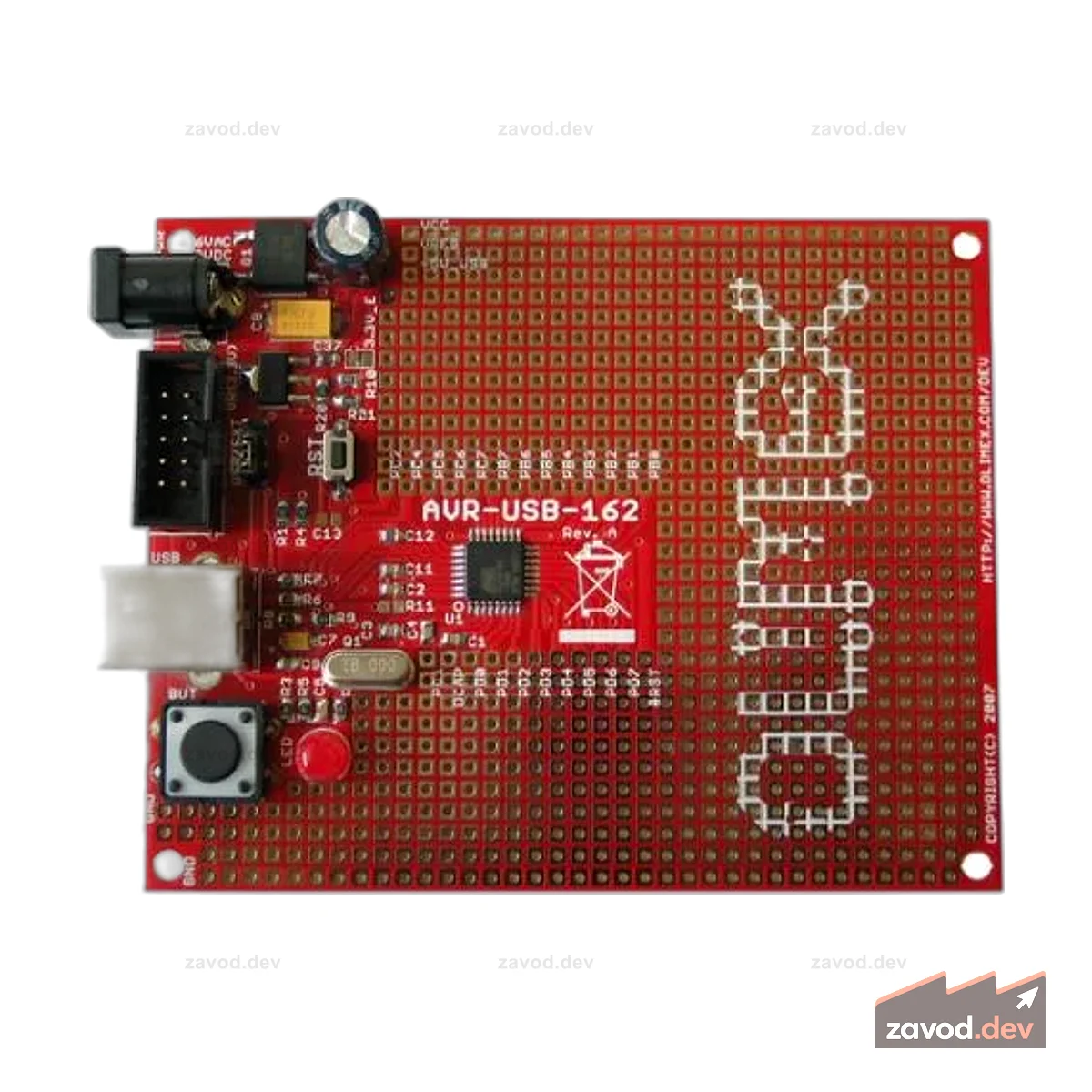 AVR-USB-162 AVR USB AT90USB162 MICROCONTROLLER PROTOBOARD