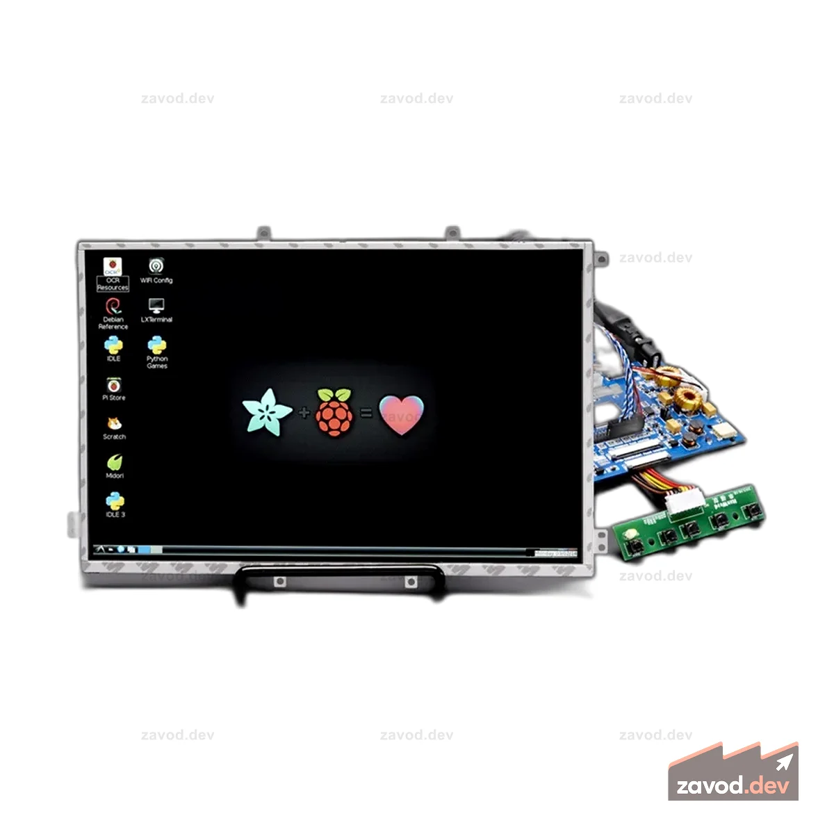 Дисплей 10.1 Аудио 1280x800 IPS - HDMI/VGA/NTSC/PAL