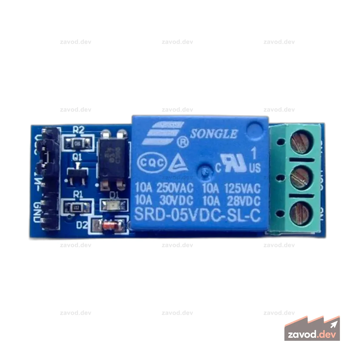 1-канальный релейный модуль 5 В, совместимый с Arduino BK008