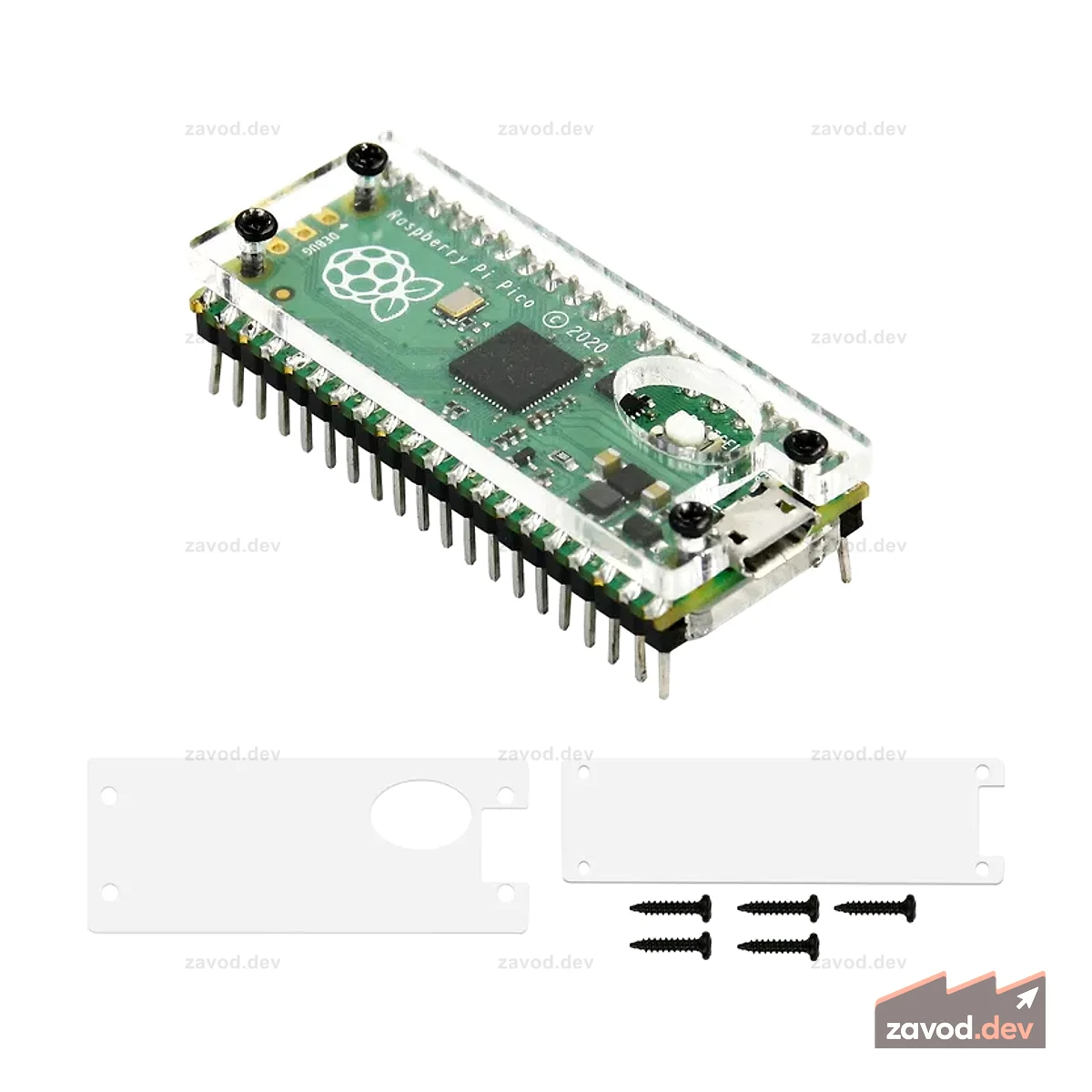 Акриловый защитный чехол для Raspberry Pi Pico/Pico 2
