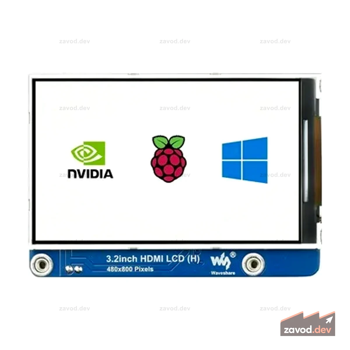 3,2-дюймовый ЖК-дисплей HDMI IPS (H), 480×800, регулируемая яркость, без сенсорного управления
