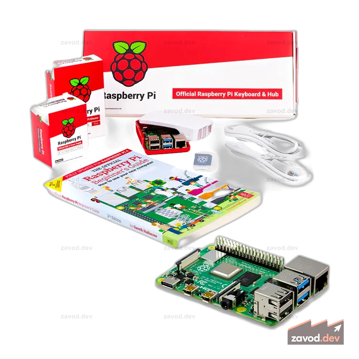 Pakronics® Raspberry Pi® 4 Настольный комплект, 4 ГБ