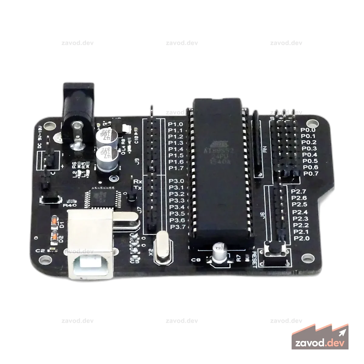 SmartElex Aryabhatta 8051 Микроконтроллер AT89S52 Макетная плата со встроенным USB-программатором