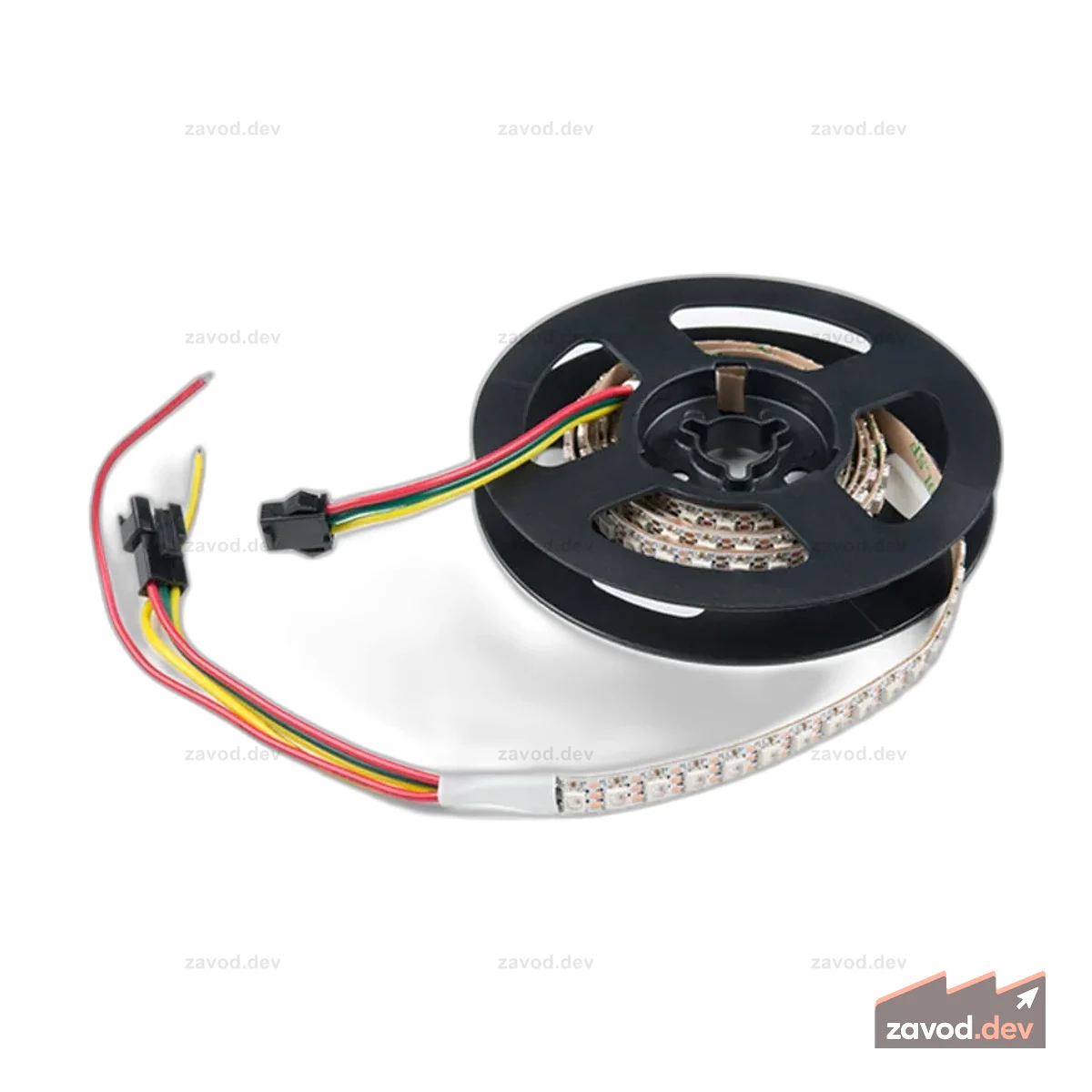 Тонкая светодиодная RGB лента - адресная, 1м, 144 светодиода (SK6812)