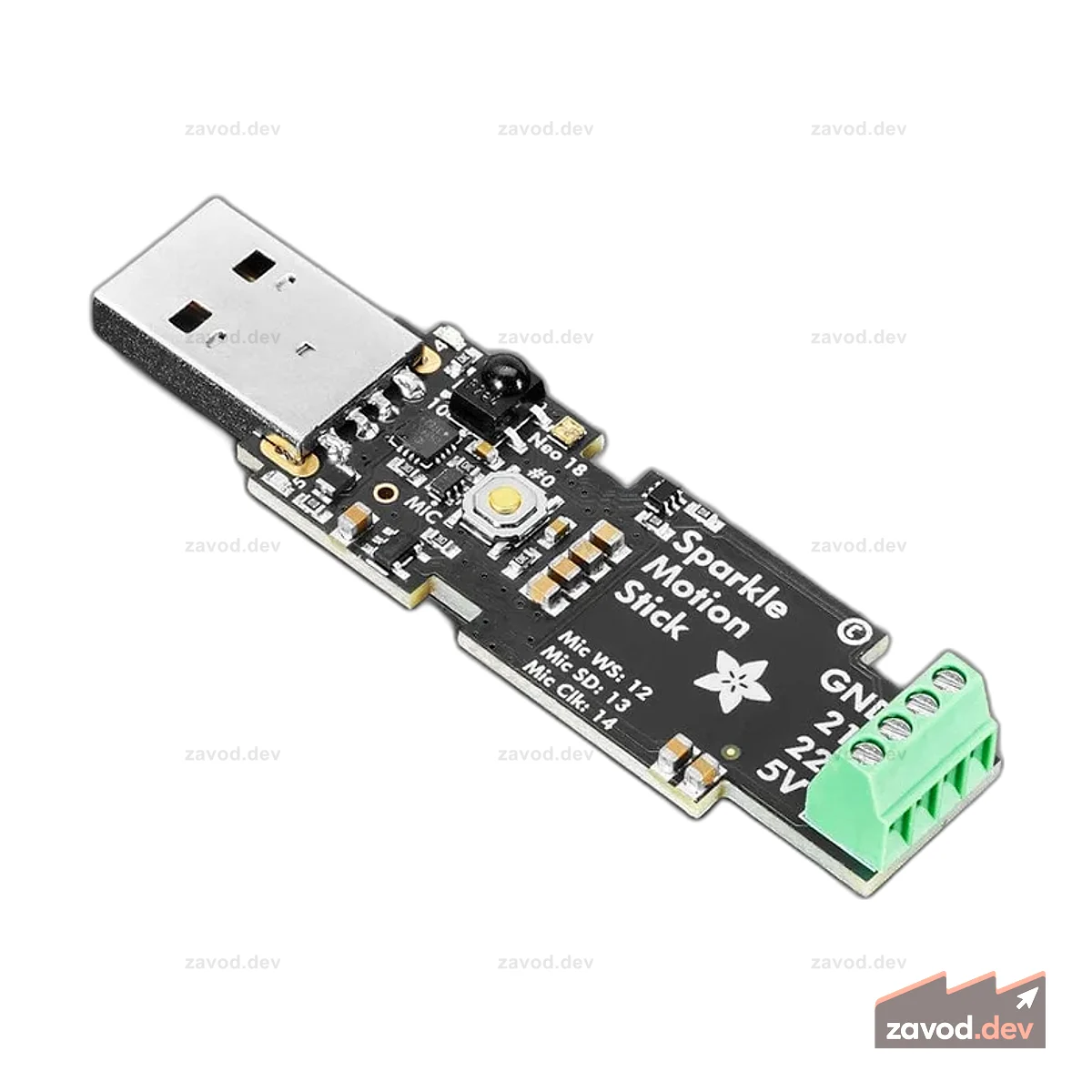Adafruit Sparkle Motion Stick — USB-накопитель с поддержкой WLED