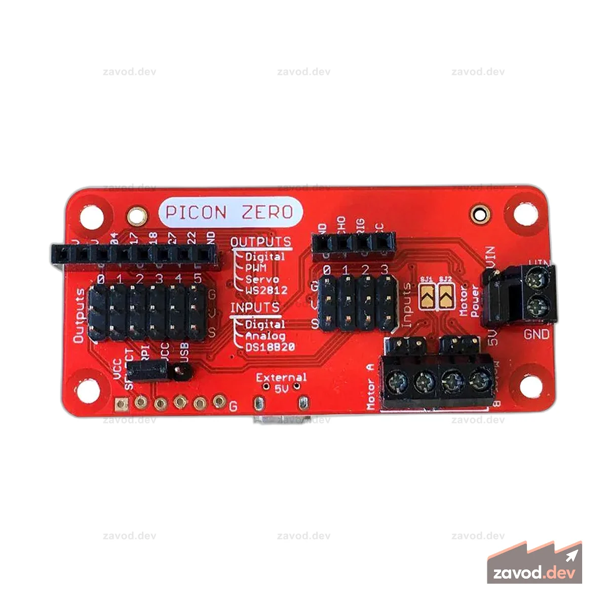Picon Zero - интеллектуальный робототехнический контроллер для Raspberry Pi