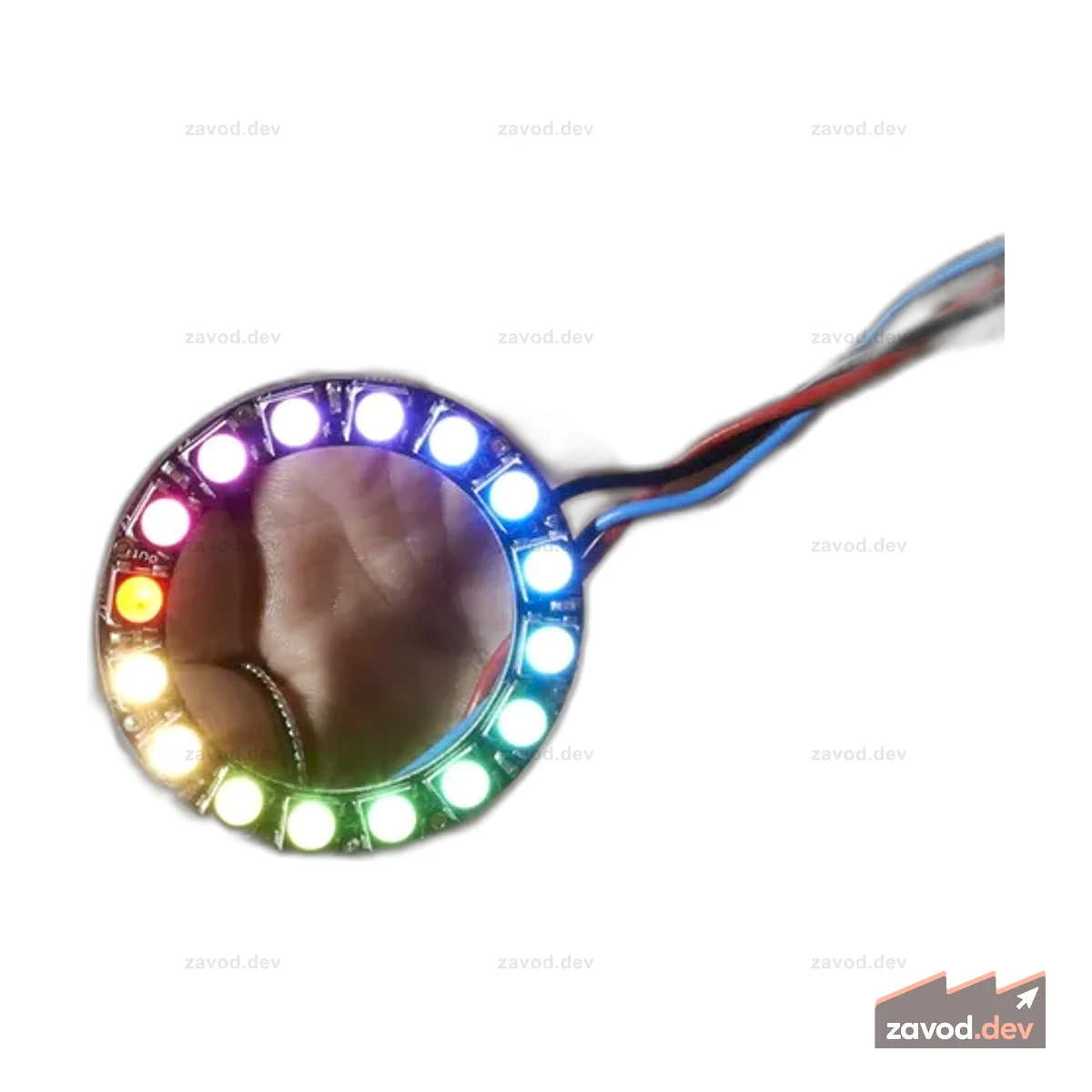 NeoPixel Ring — 16 светодиодов RGBW по 5050 пикселей со встроенными драйверами — теплый белый — ~3000K