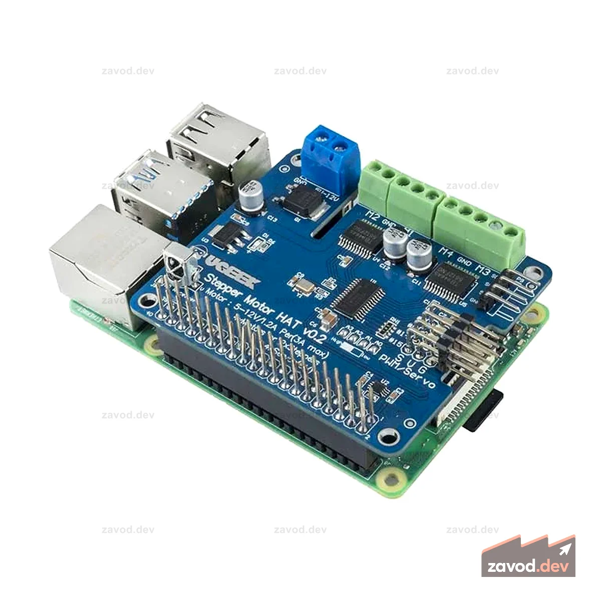 Плата расширения серворобота с шаговым двигателем для Raspberry Pi