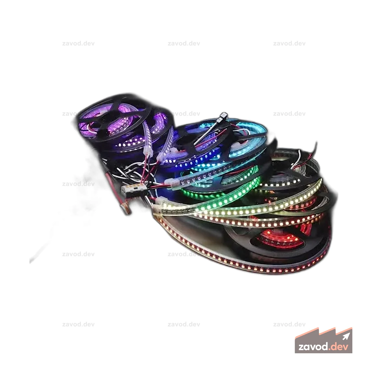 Adafruit NeoPXL8 FeatherWing для Feather M4 — 8 x DMA NeoPixels!
