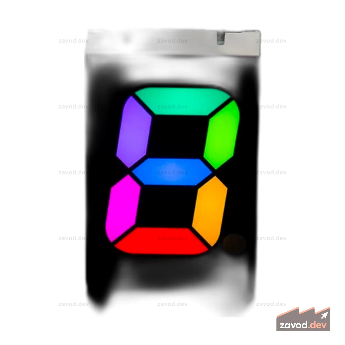 7-сегментная цифра RGB - 1 высокая цифра