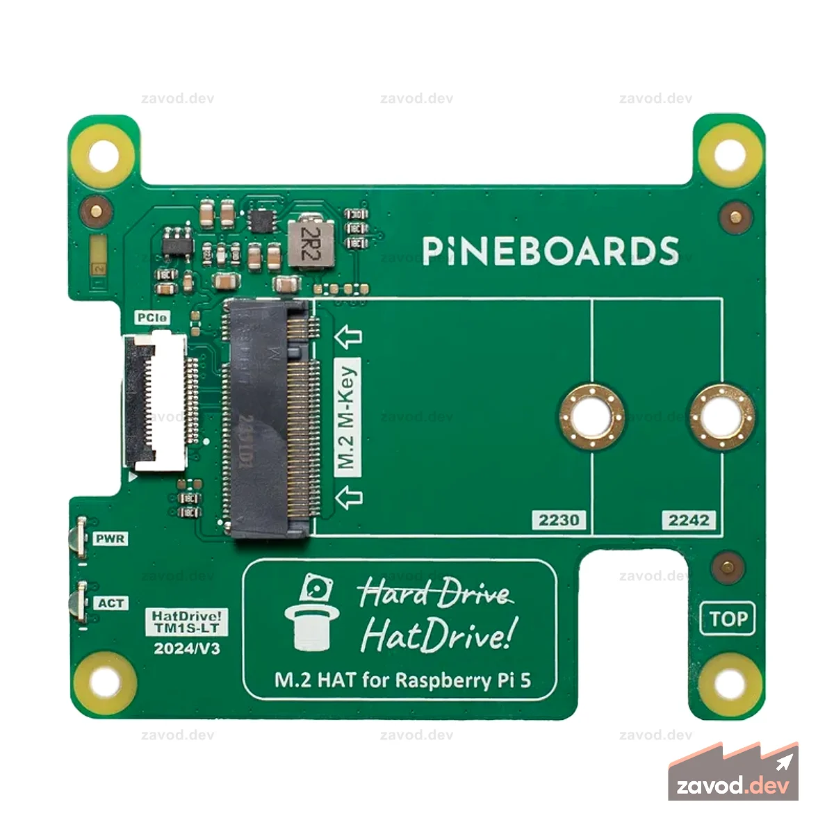 ХэтДрайв! Top Lite (NVMe 2230, 2242 GEN 3) для Raspberry Pi 5
