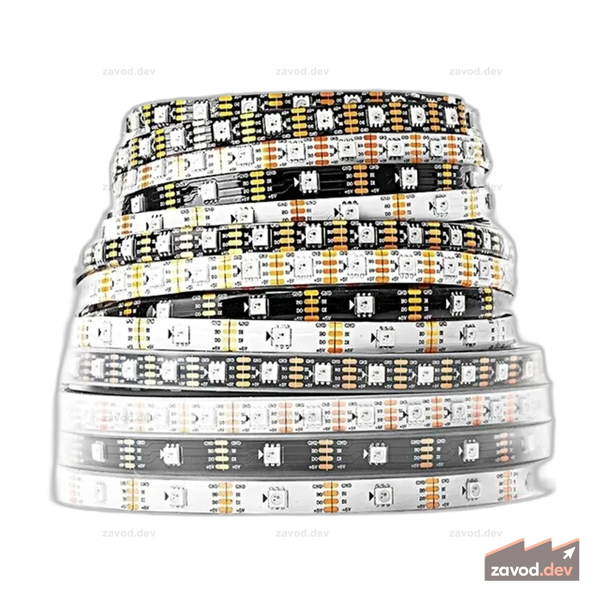 5V WS2813 Программируемая светодиодная лента Neopixel RGB 60 светодиодов/м IP65 IP67 4 провода - 1 рулон длиной 5 метров