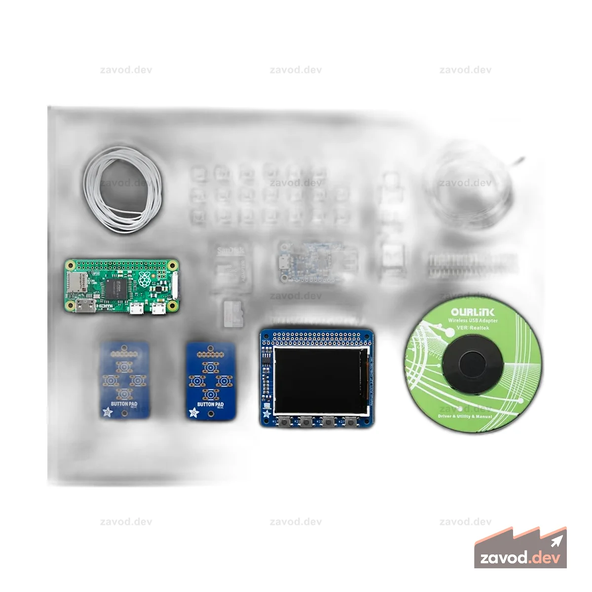 Комплект деталей Pi GRRL Zero — включает Pi Zero V1.3 [ЧЕХОЛ НЕ ВКЛЮЧЕН]