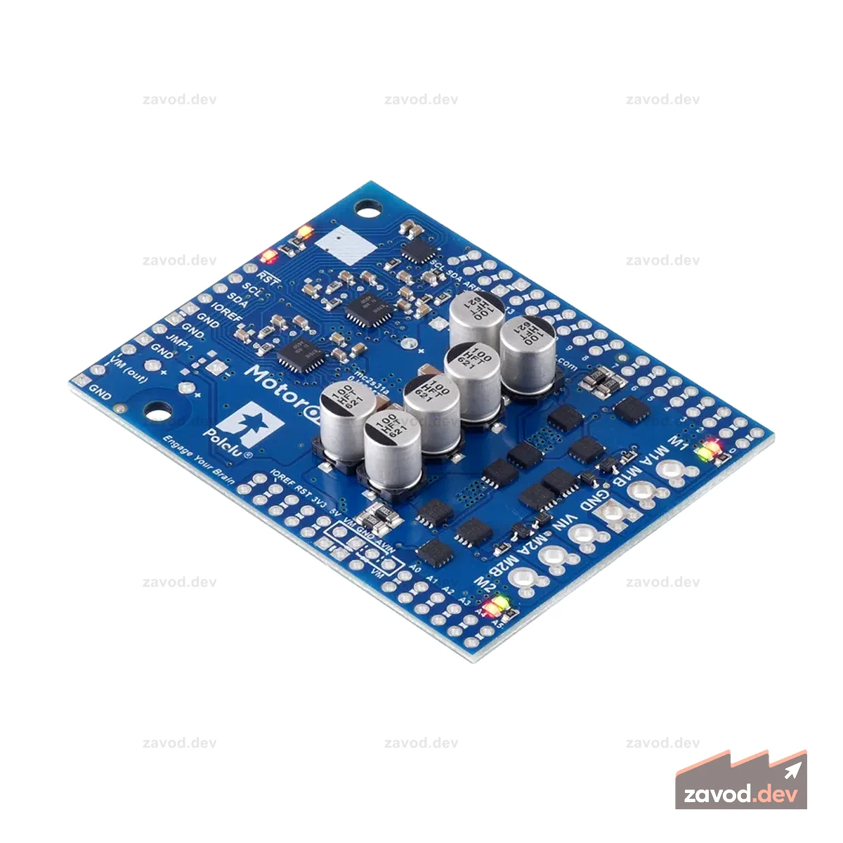 Motoron M2S24v14 Двойной мощный щиток контроллера двигателя для Arduino (без разъемов)