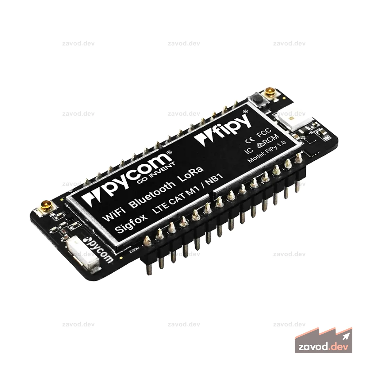 Плата разработки Pycom Fipy с поддержкой MicroPython (LoRa, Sigfox, WiFi, Bluetooth, LTE CAT M1, NB-IoT)