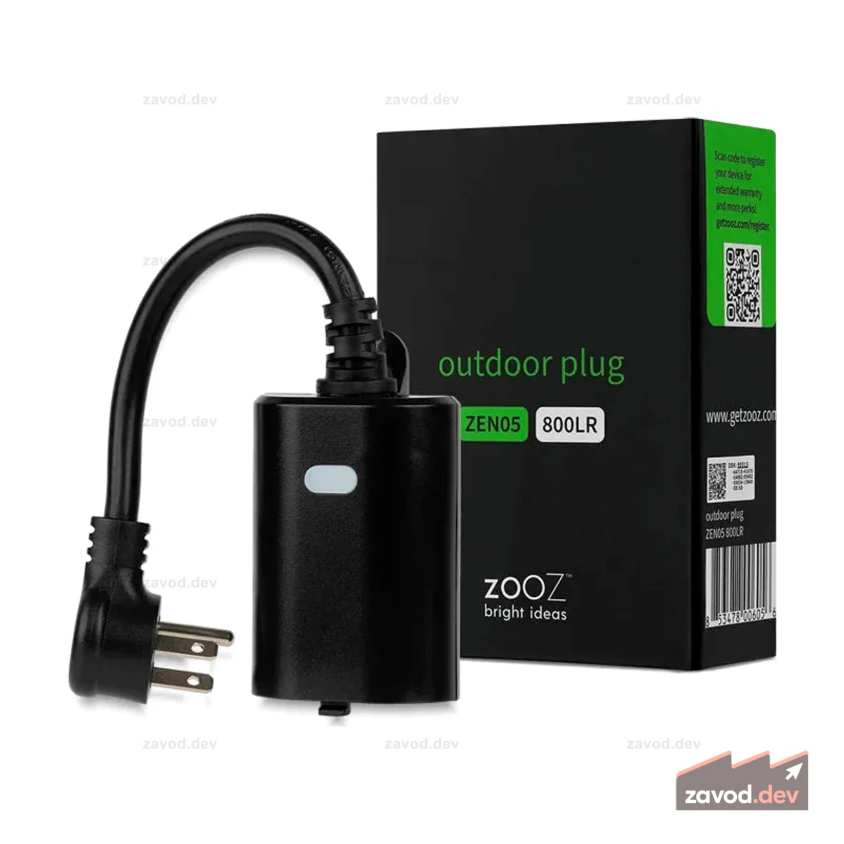 Zooz 800 Series Z-Wave Умная вилка дальнего действия для наружного применения ZEN05 800LR