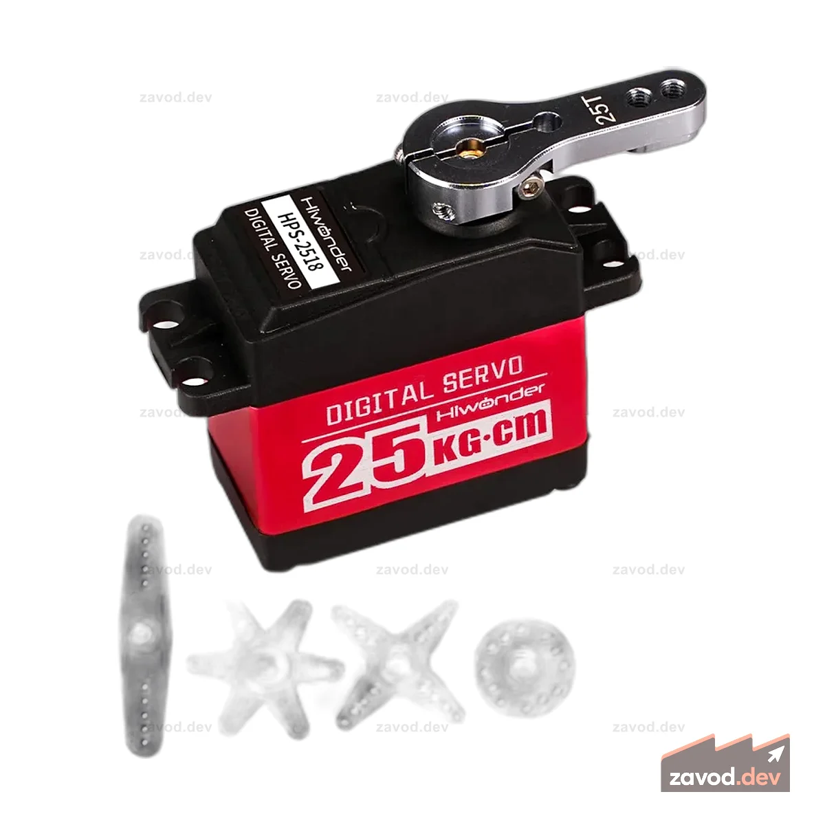 Hiwonder HPS-2518 25 кг цифровой сервопривод с высоким крутящим моментом, полностью металлический механизм, поддерживает роботизированную руку/RC автомобиль/один вал