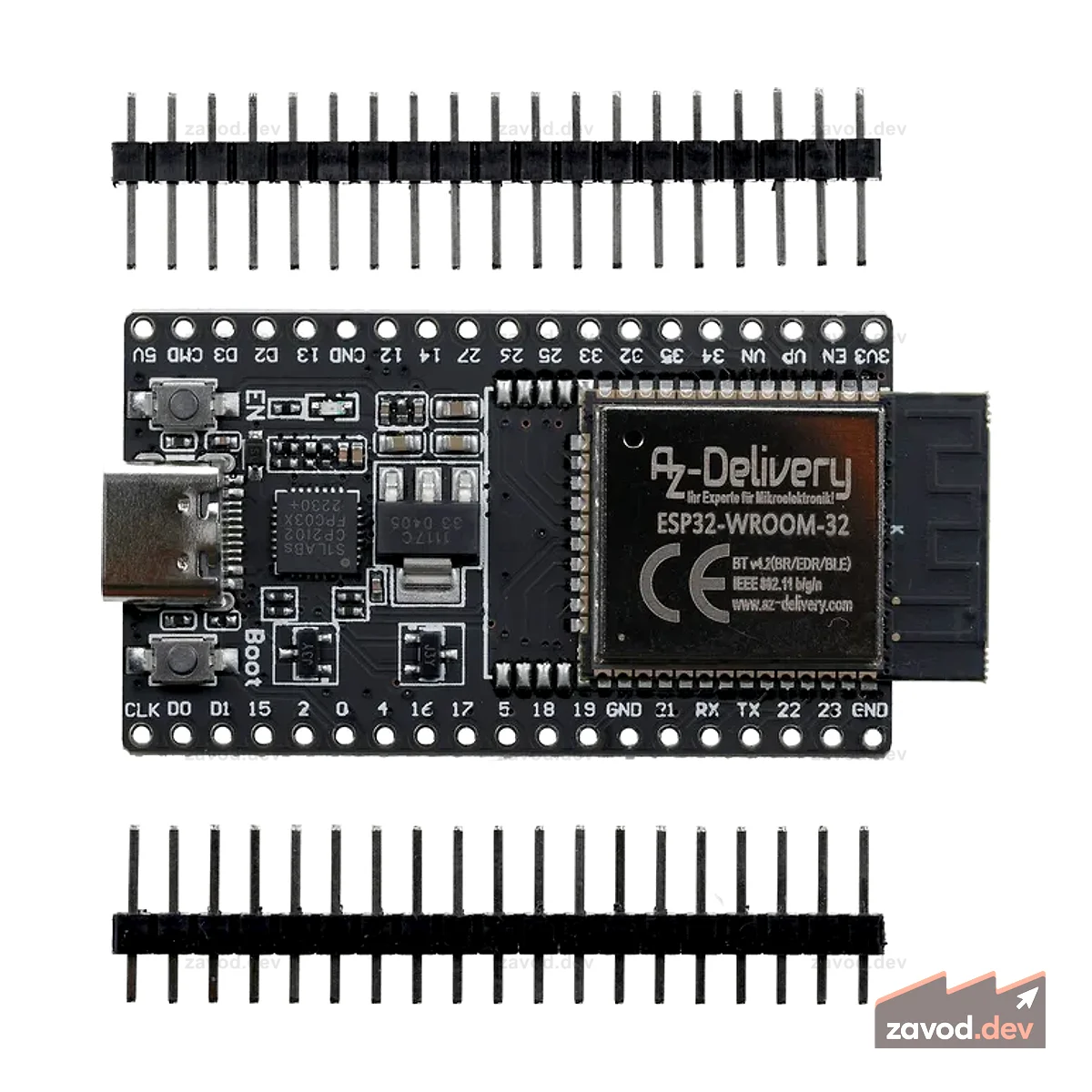ESP32 Board Dev Kit C V4 NodeMCU WLAN WiFi Плата разработки с поддержкой USB-C и совместимостью с Arduino