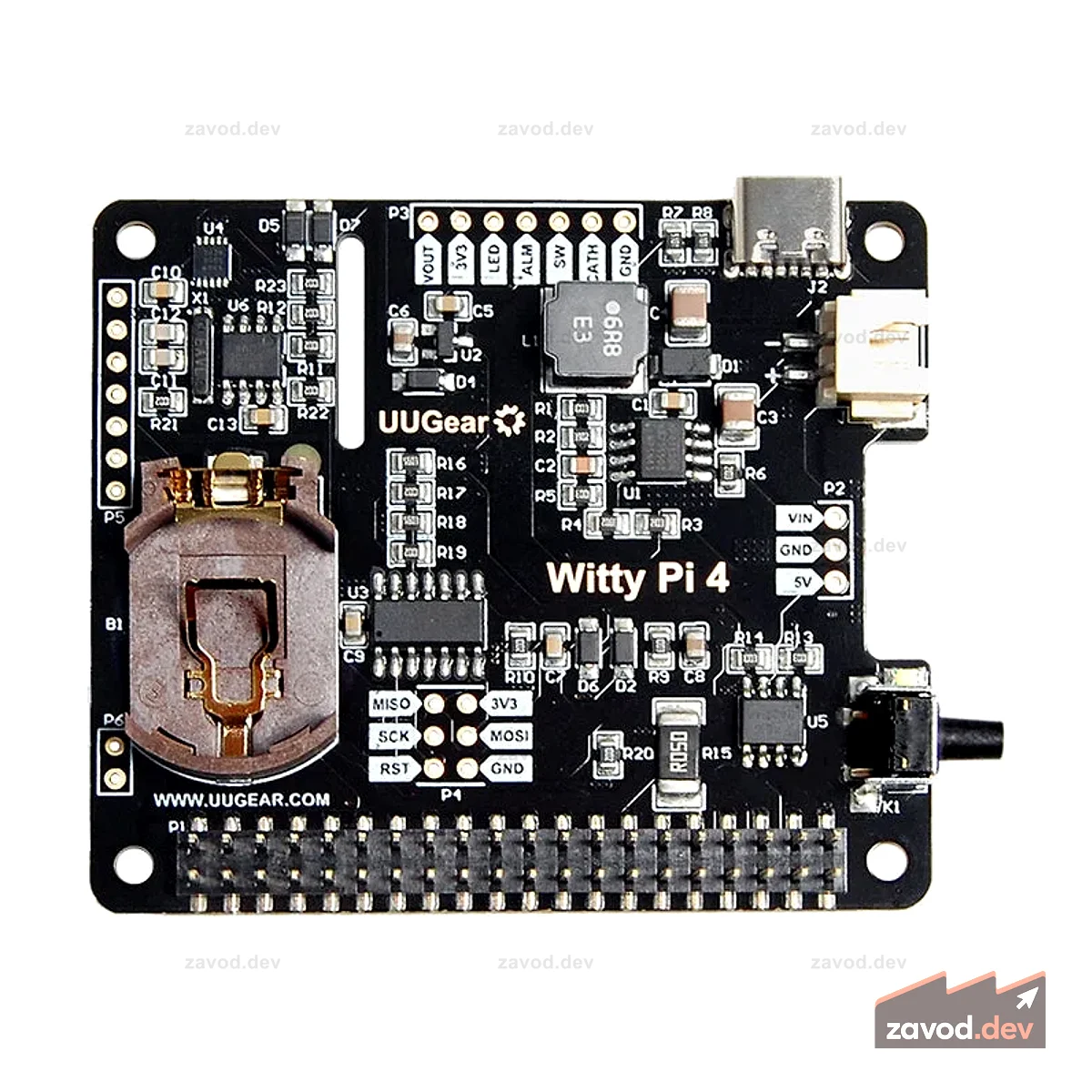 Witty Pi 4: часы реального времени (RTC) и управление питанием для Raspberry Pi