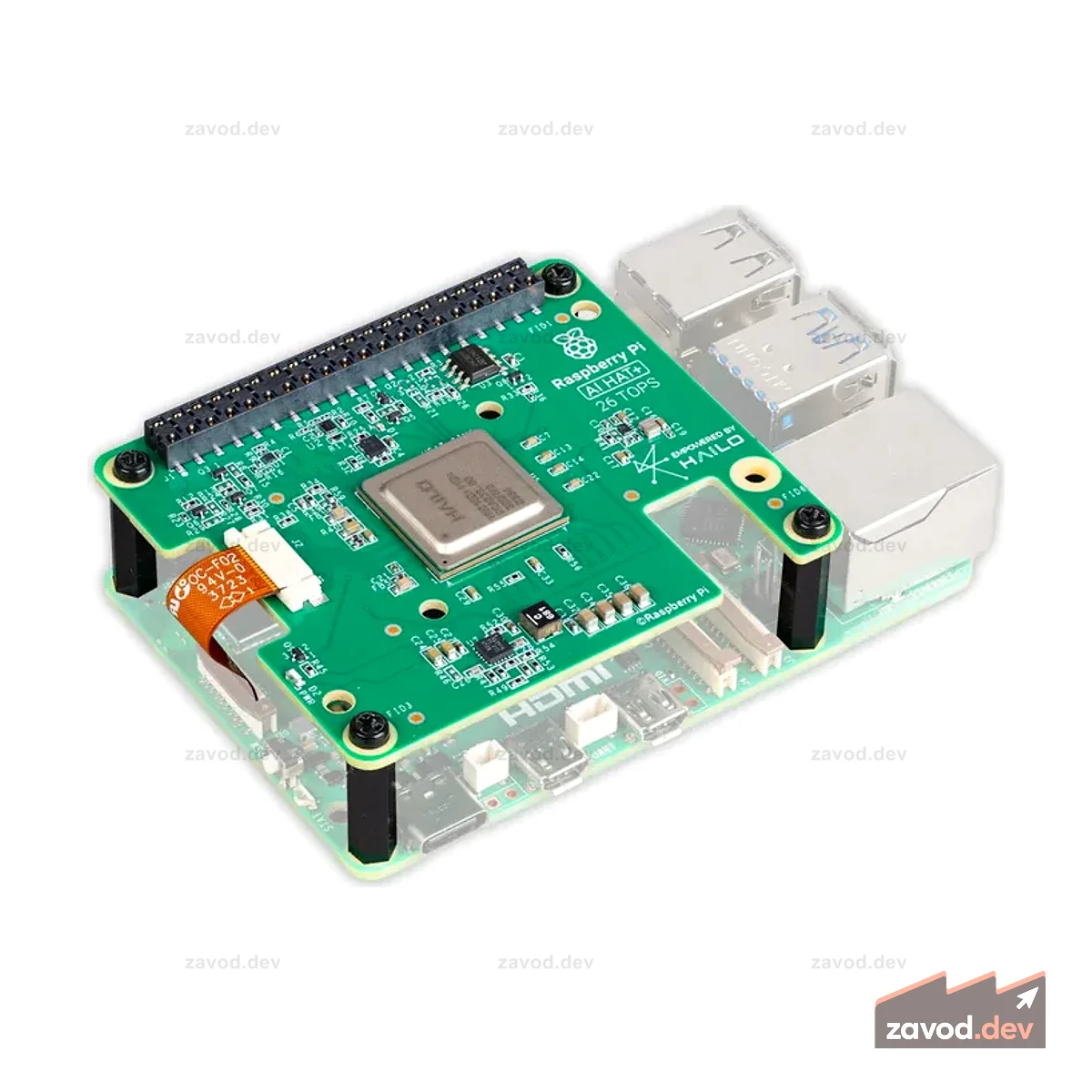 Официальная шляпа Raspberry Pi AI + 26 топов