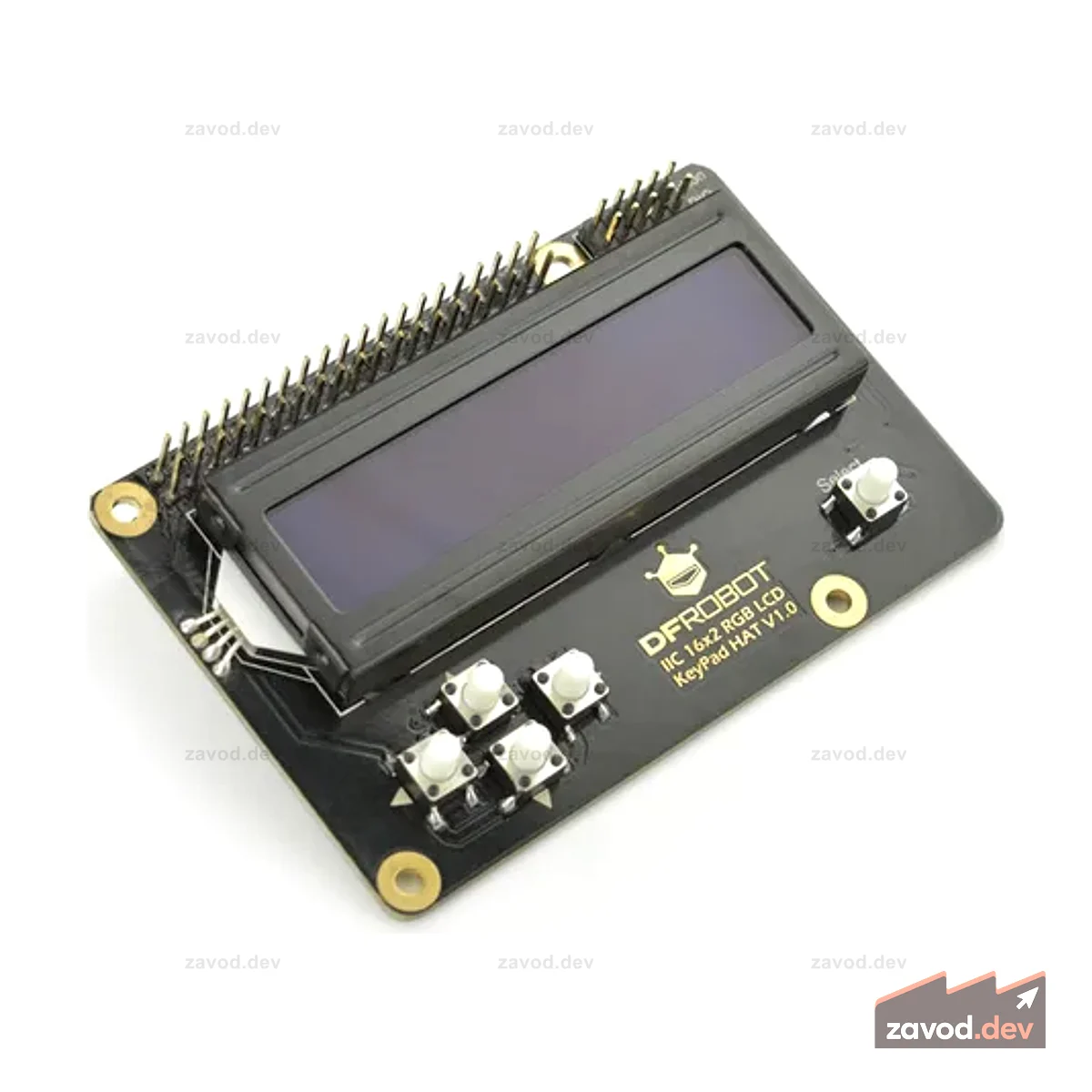 I2C 16x2 RGB ЖК-клавиатура с RGB-шрифтом (совместима с Raspberry Pi 4B/3B+) (Снято с производства)