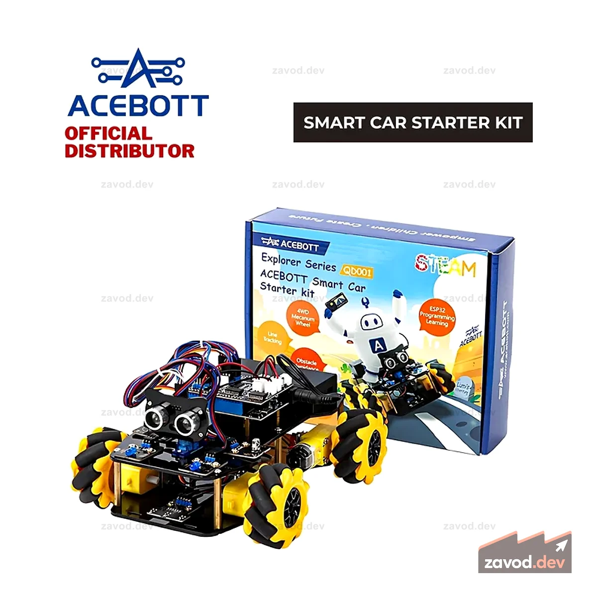 Стартовый комплект для умного автомобиля ACEBOTT ESP32